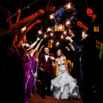 Bride And Groom Exit Under A Arch Of Sparklers Jeff Tisman Photography New York